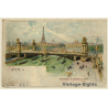 Paris / France: Le Pont Alexandre III - Exposition Universelle (Vintage PC Litho 1900)