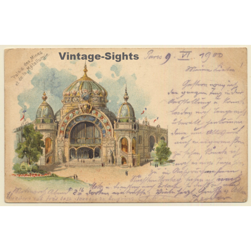 Paris / France: Palais Des Mines Et De La Métallurgie (Vintage PC Litho 1900)