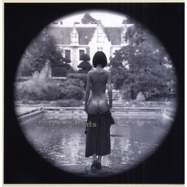 Erotic Study: Rear View Of Slim Nude Through Rifle Scope (Digital Photo Print 2000s)