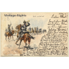 Carl Becker: Halt, Protzt Ab! / Soldaten - Kavallerie (Vintage PC Litho 1901)
