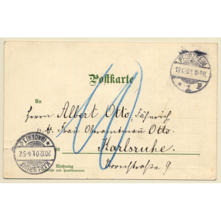 Carl Becker: Halt, Protzt Ab! / Soldaten - Kavallerie (Vintage PC Litho 1901)