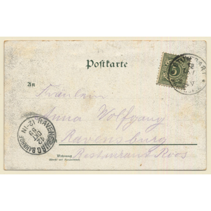 Grüsse Vom Kaisermanöver ! / Soldaten - Kavallerie (Vintage PC Litho 1899)