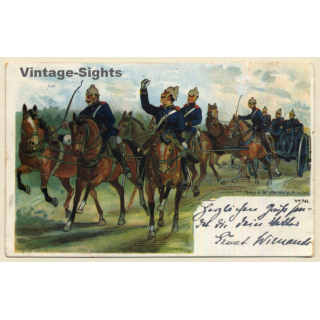 W. Steinberg / Breslau: Soldaten - Kavallerie (Vintage Artist PC Litho 1906)