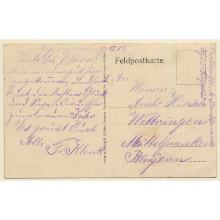 Rethel / Ardennes: Feldzug 1914-16 Litzmannbrücke (Vintage PC 1916)