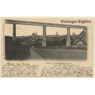 Czechia: Znaim Und Nordwestbahnbrücke (Vintage PC 1900s)