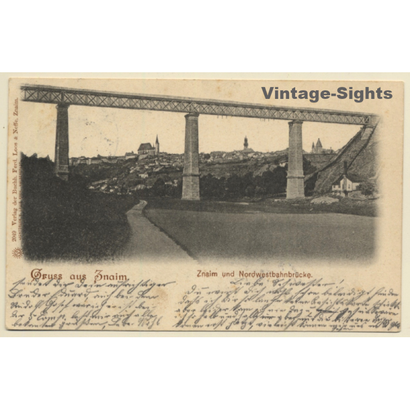 Czechia: Znaim Und Nordwestbahnbrücke (Vintage PC 1900s)