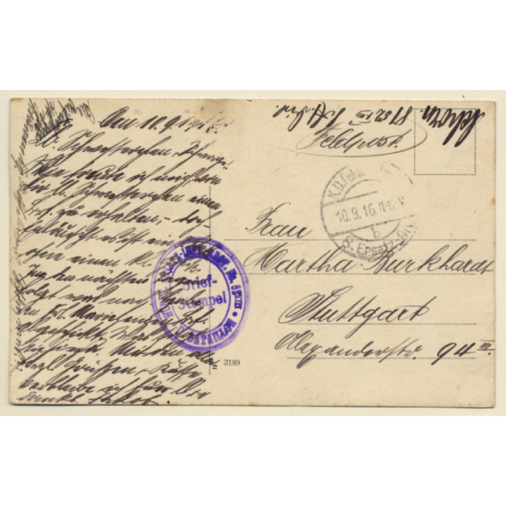 WW1: German Soldiers Doing Laundry In Forest (Vintage RPPC 1916)