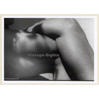 Artistic Erotic Study: Close-up Of Nude Womans' Legs (Vintage Photo France B/W ~1980s)