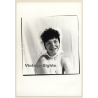 Artistic Erotic Portrait: Natural Chubby Nude With Freckles *1 (Vintage Photo France B/W ~1980s)