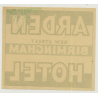 Arden Hotel, New Street - Birmingham / England (Vintage Luggage Label)