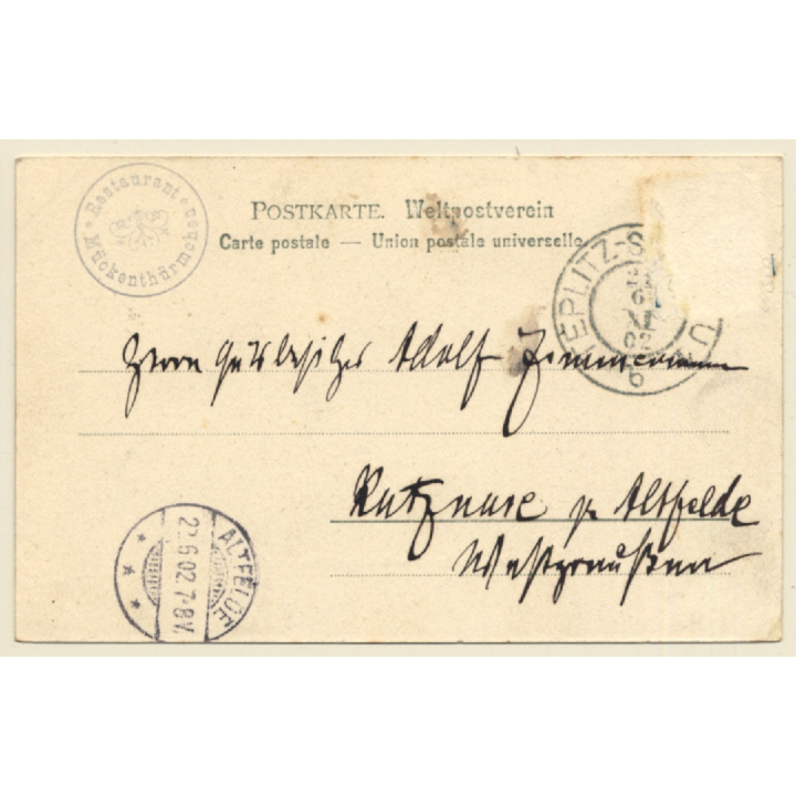 Czechia: Mückentürmchen - Erzgebirge (Vintage PC 1902)