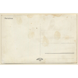 Pardubice - Pardubitz / Czechia: Mudra Kaserne - Barracks (Vintage RPPC ~1940s)
