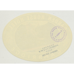 Garden House Hotel - Cambridge / England (Vintage Luggage Label)