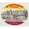 Windermere Hydro - Bowness-On-Windermere / England (Vintage Luggage Label)
