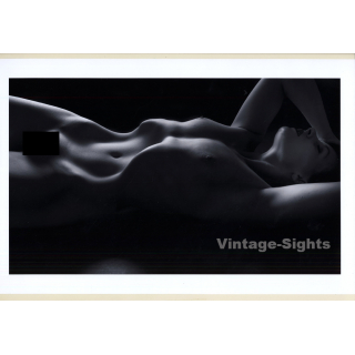 Artistic Erotic Study: Slim Nude Female Lying On Her Back (Large Digital Photo Print 29 x 45 CM)