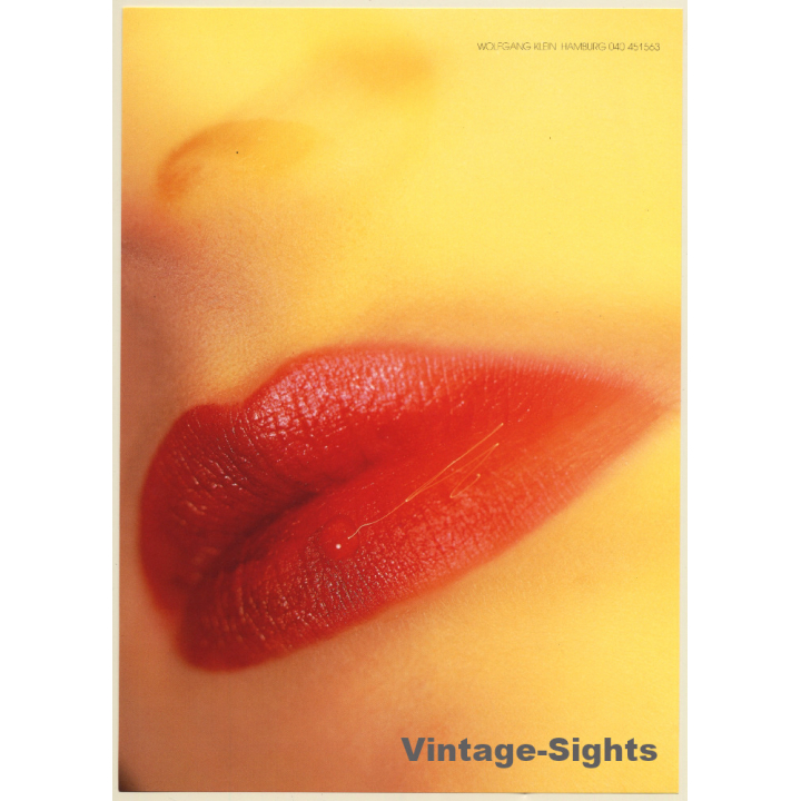 Wolfgang Klein / Hamburg: Erotic Take Of Females' Glossy Red Lips (Vintage Poster ~1980s)