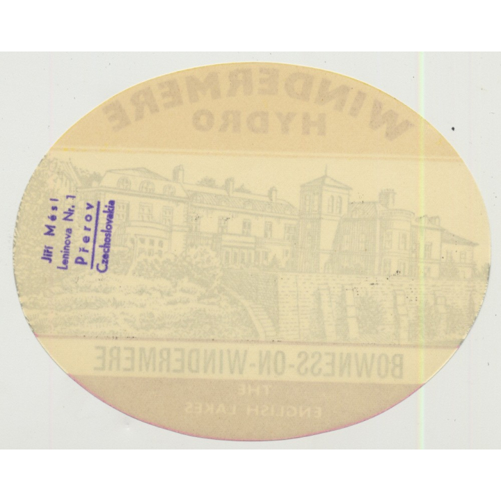 Windermere Hydro - Bowness-On-Windermere / England (Vintage Luggage Label)