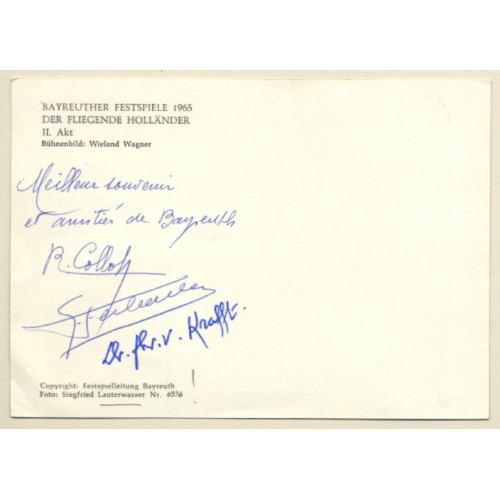 Bayreuther Festspiele 1965: Der Fliegende Holländer II. Akt (Vintage PC)