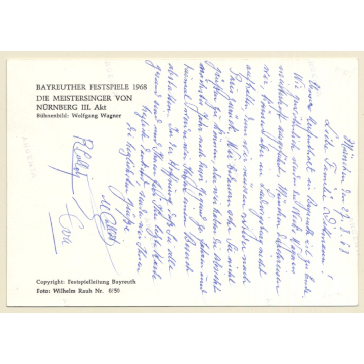 Bayreuther Festspiele 1968: Wagner - Meistersinger Von Nürnberg III. Akt (Vintage PC)