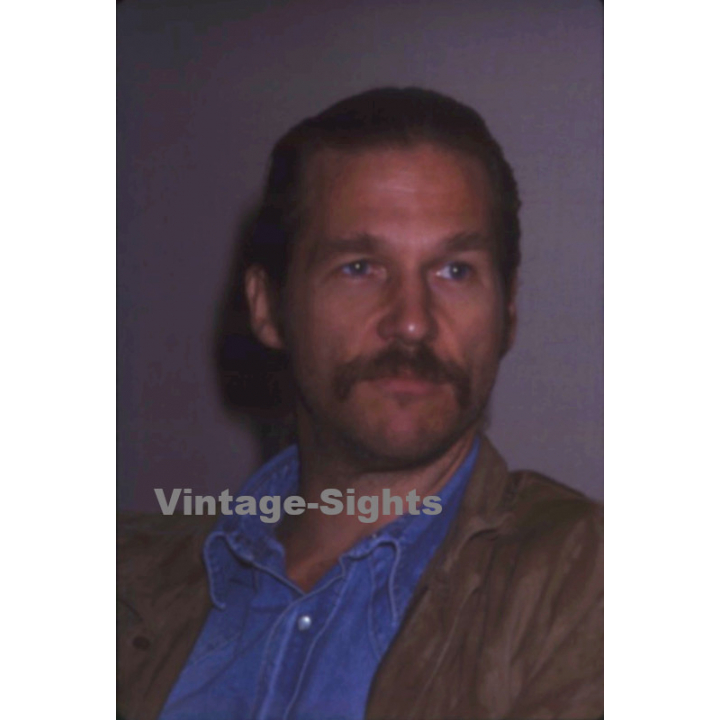 Jeff Bridges / Hollywood Actor (Vintage Press Diapositive ~1980s)