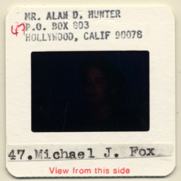 Michael J. Fox / Hollywood Actor *1 (Vintage Press Diapositive ~1980s)