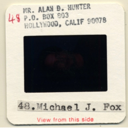 Michael J. Fox / Hollywood Actor *2 (Vintage Press Diapositive ~1980s)