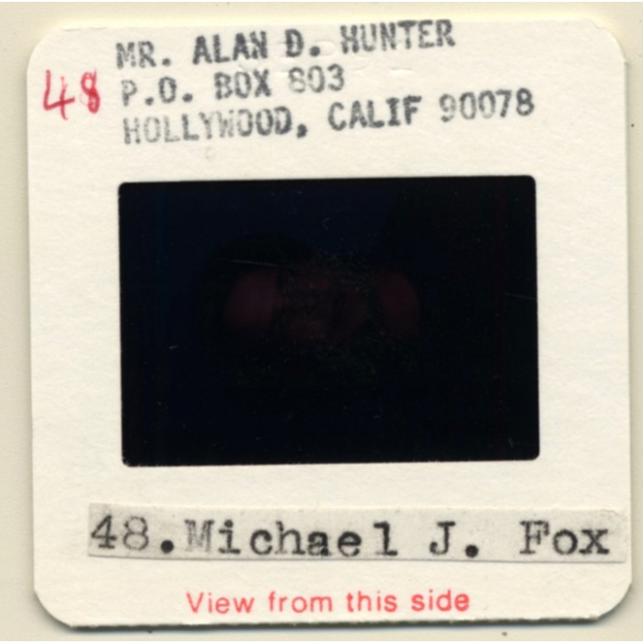 Michael J. Fox / Hollywood Actor *2 (Vintage Press Diapositive ~1980s)