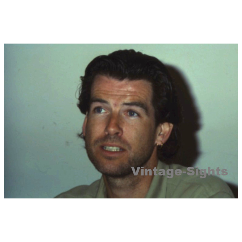 Pierce Brosnan / Hollywood Actor *1 (Vintage Press Diapositive ~1980s)