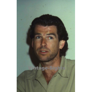 Pierce Brosnan / Hollywood Actor *2 (Vintage Press Diapositive ~1980s)