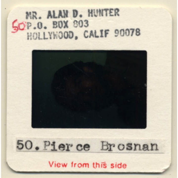 Pierce Brosnan / Hollywood Actor *2 (Vintage Press Diapositive ~1980s)