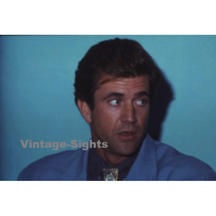 Mel Gibson / Hollywood Actor *1 (Vintage Press Diapositive ~1980s)