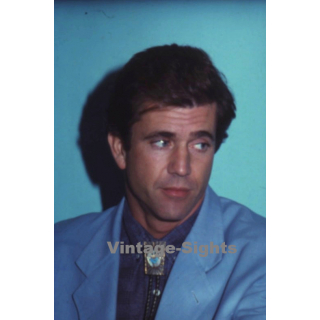 Mel Gibson / Hollywood Actor *2 (Vintage Press Diapositive ~1980s)