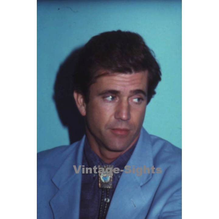Mel Gibson / Hollywood Actor *2 (Vintage Press Diapositive ~1980s)
