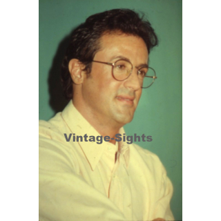 Sylvester Stallone / Hollywood Actor *2 (Vintage Press Diapositive ~1980s)