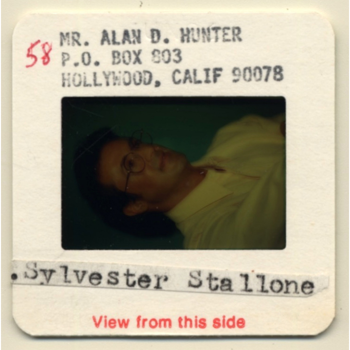 Sylvester Stallone / Hollywood Actor *2 (Vintage Press Diapositive ~1980s)