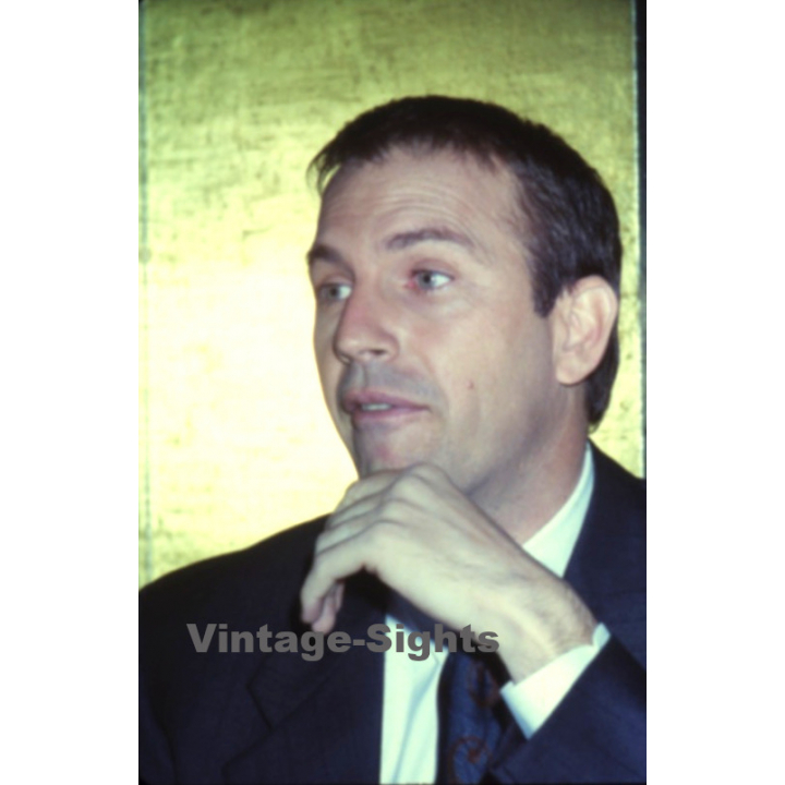 Kevin Costner / Hollywood Actor *1 (Vintage Press Diapositive ~1980s)