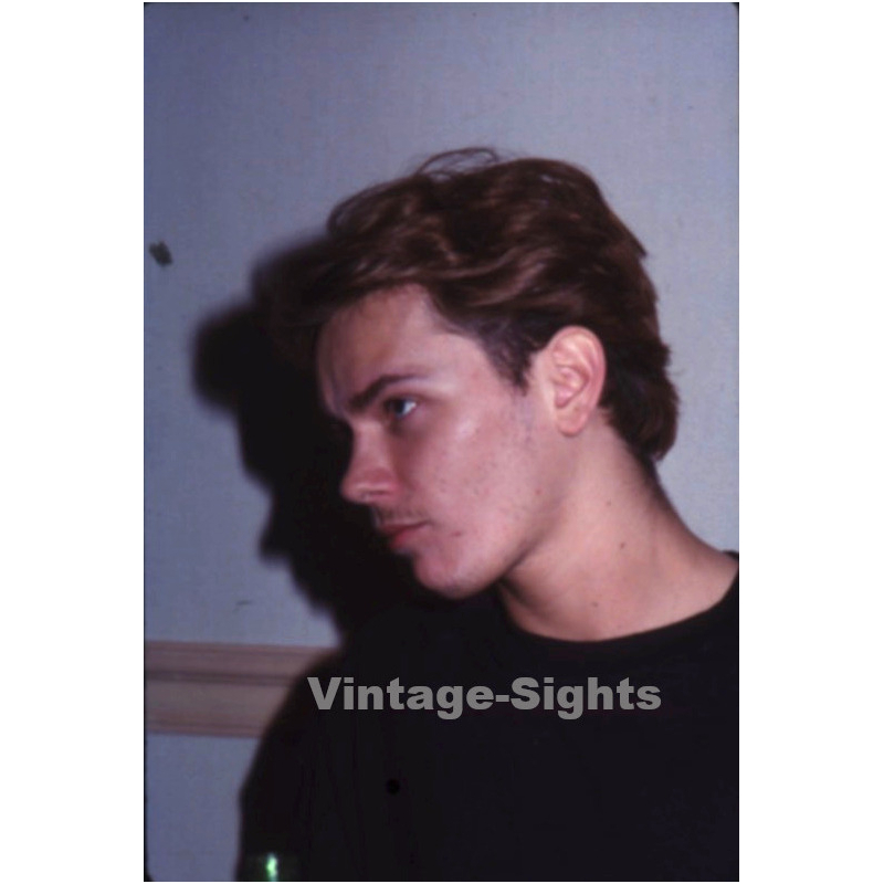 River Phoenix / Hollywood Actor *1 (Vintage Press Diapositive ~1980s)