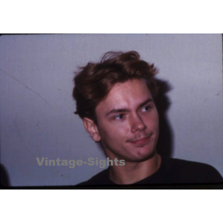 River Phoenix / Hollywood Actor *2 (Vintage Press Diapositive ~1980s)