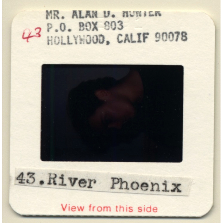 River Phoenix / Hollywood Actor *2 (Vintage Press Diapositive ~1980s)