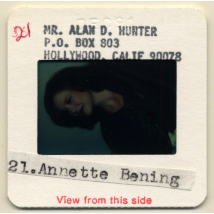 Annette Bening / Hollywood Actress *1 (Vintage Press Diapositive ~1980s)