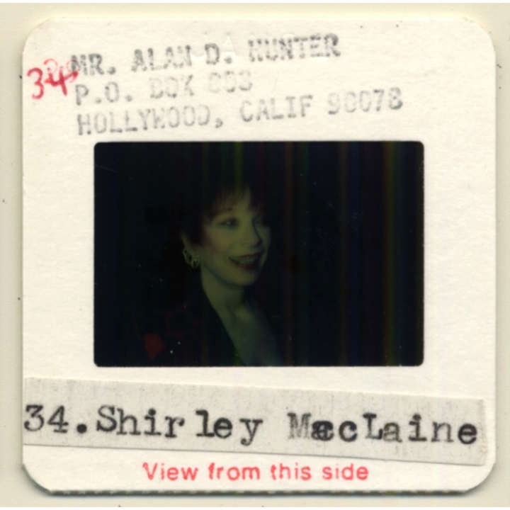 Shirley MacLaine / Hollywood Actress (Vintage Press Diapositive ~1980s)