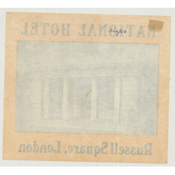 National Hotel, Russell Square - London / England  (Vintage Luggage Label)