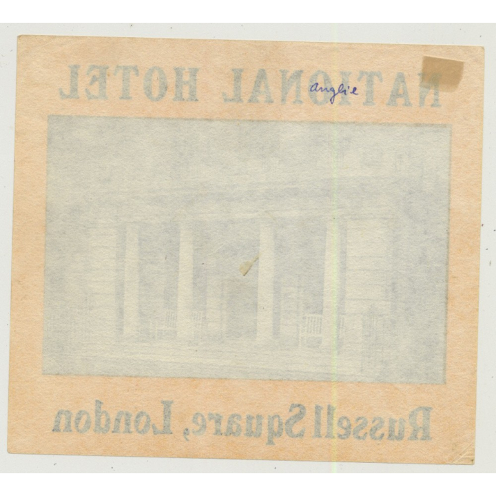 National Hotel, Russell Square - London / England  (Vintage Luggage Label)