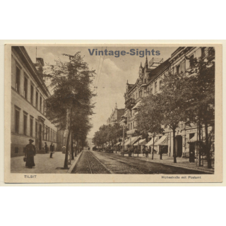 Tilsit / Russia: Hohestraße Mit Postamt (Vintage PC ~1910s)
