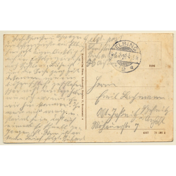 Elblag - Elbing / Poland: Alter Markt (Vintage PC 1916)