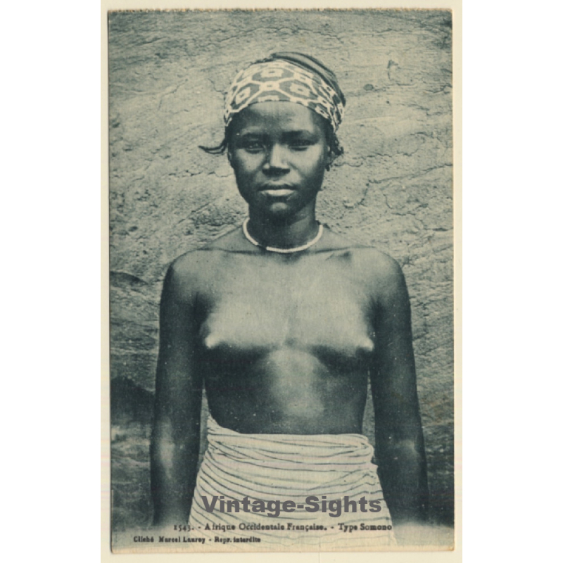 Afrique Occidentale Francaise: Type Somono / Risqué - Ethnic Nude (Vintage PC ~1910s)