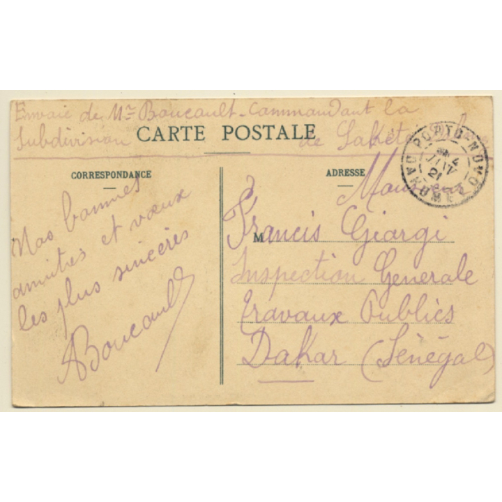 Afrique Occidentale Francaise: Dahomey - Jeune D'Abomey / Ethnic (Vintage PC 1921)