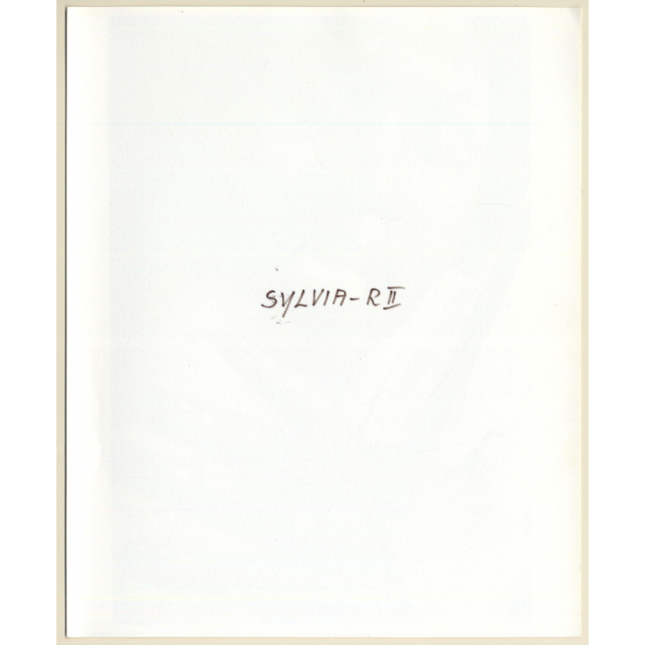 Erotic Study: Busty Dark-Skinned Holding Her Breast*2 / Tongue (Vintage Photo KORENJAK 1970s/1980s)