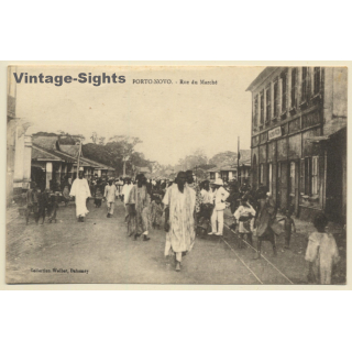 Dahomey / Benin: Porto Novo - Rue Du Marché (Vintage PC)