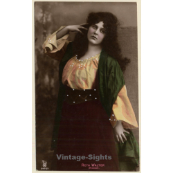Reta Walter - Mignon / German Opera Singer (Vintage Hand Colored RPPC 1908)